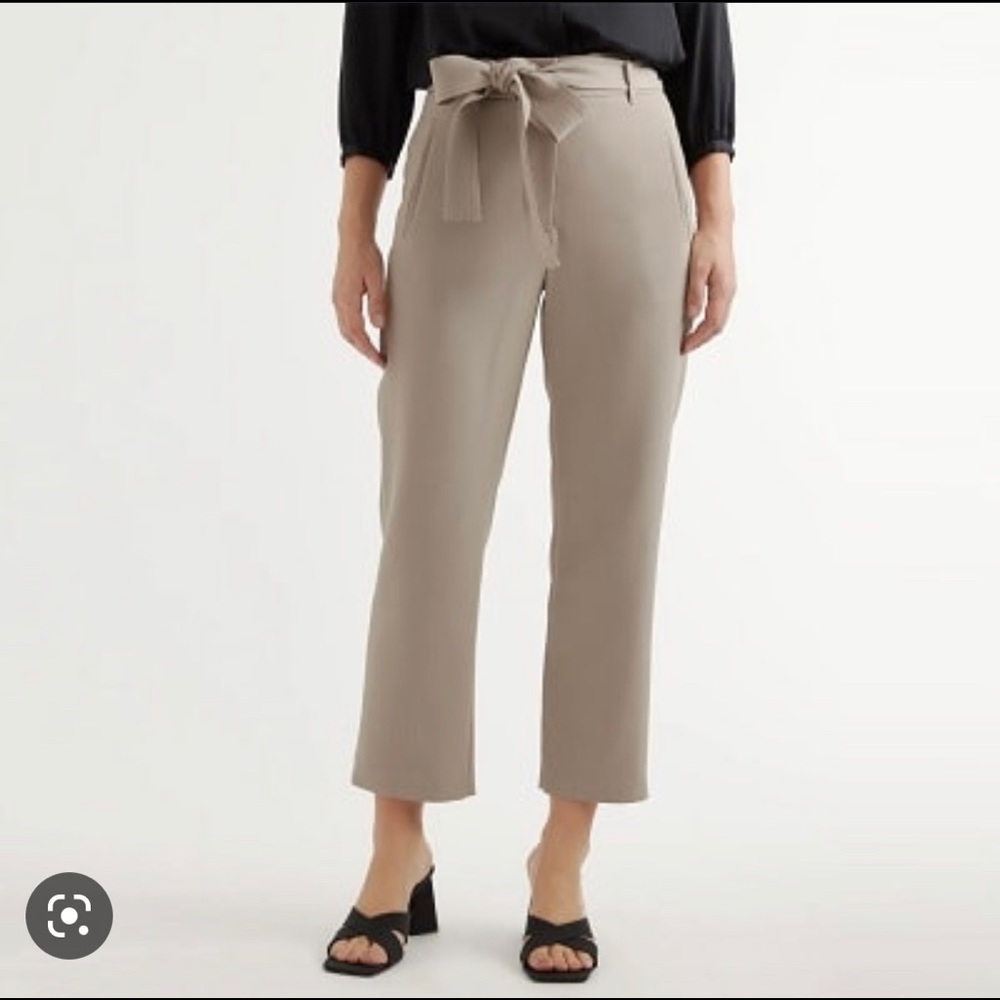 Quince Stretch Crepe Paperbag Pants in Black